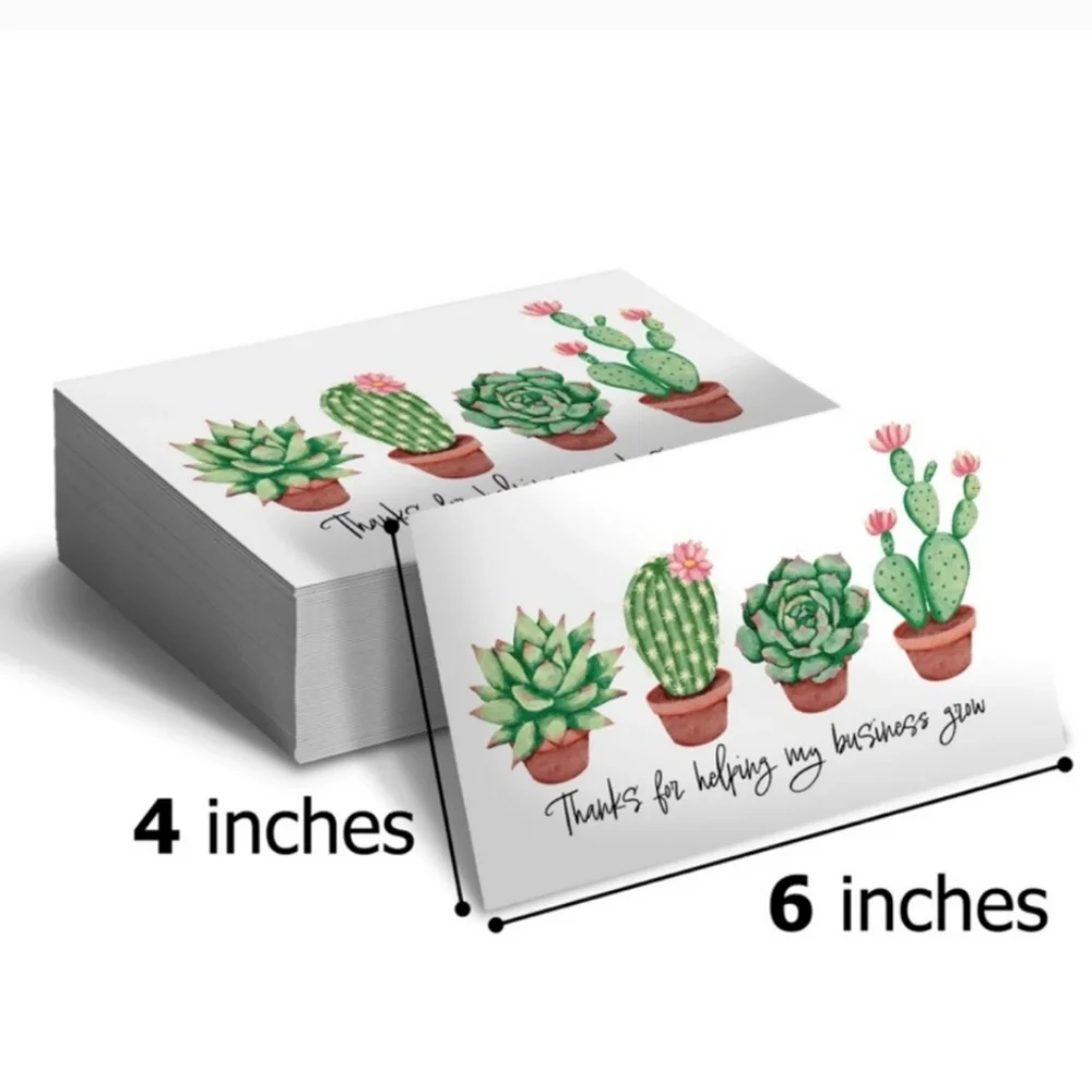 50 pack Thank You cards 4x6 & Stickers